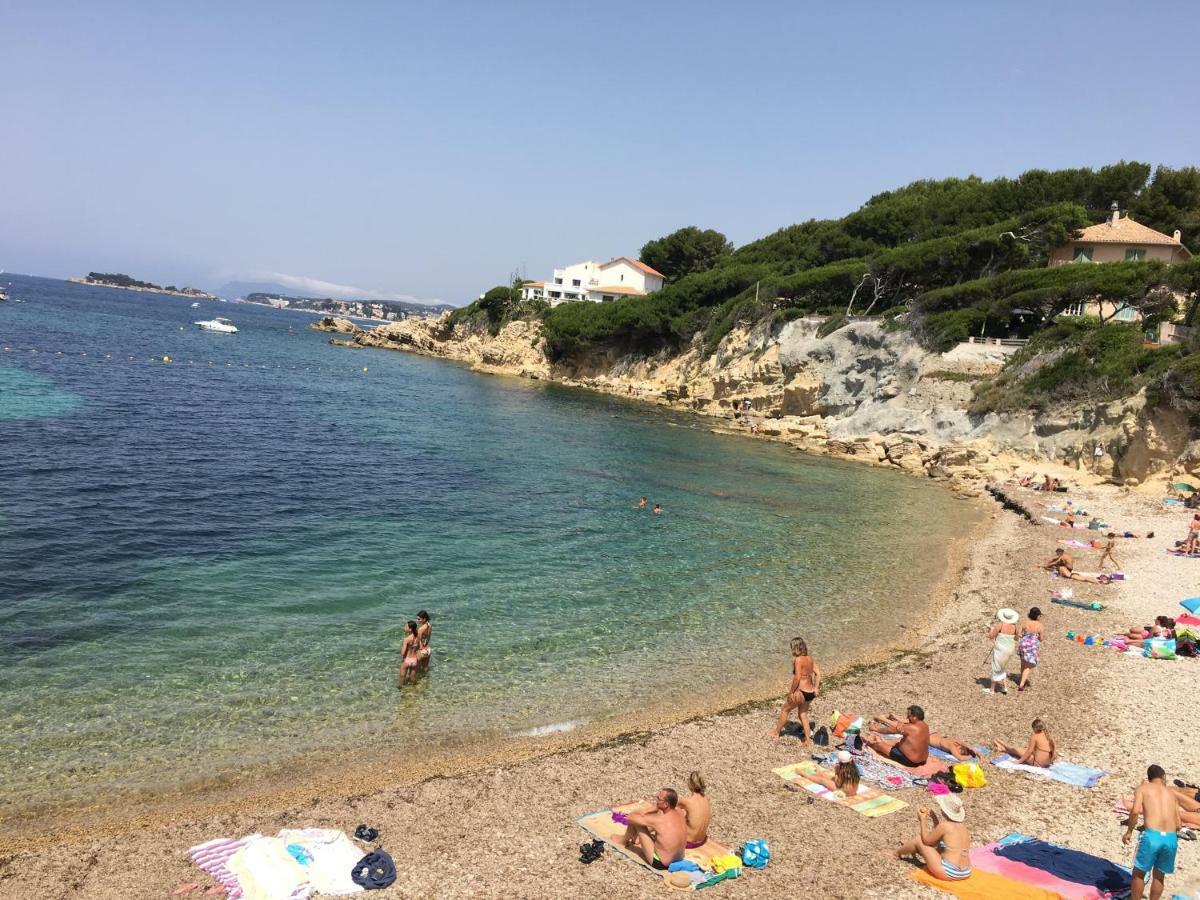 T2 Rez De Jardin 300M Plage De Beaucours Sanary Sur Mer Esterno foto